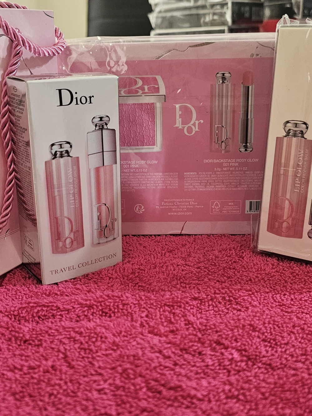 Dior Lip Glow Set — Pink Travel Collection